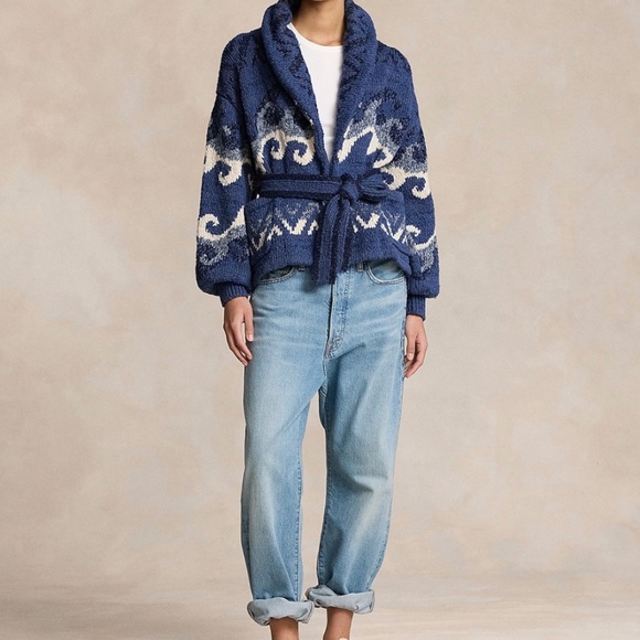 WINTER SALE!!!  Polo Ralph Lauren Rippling Wave Cardigan XL - Picture 5 of 16